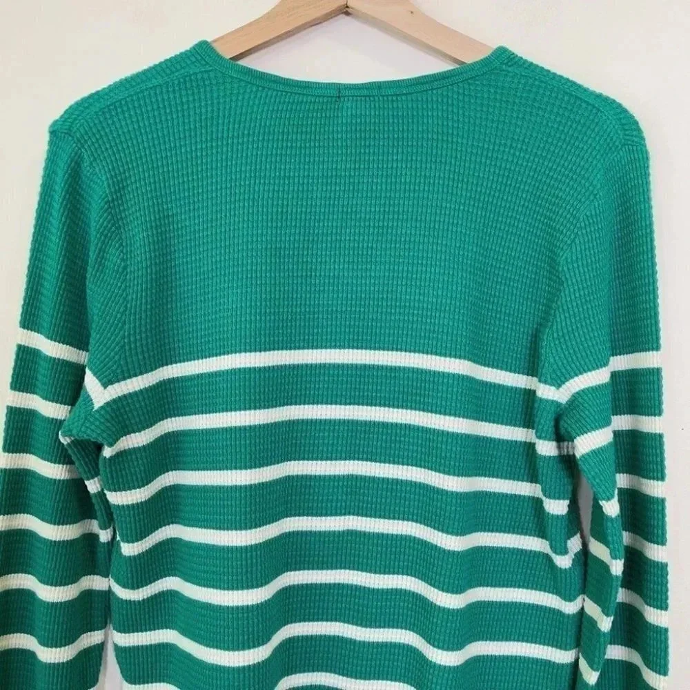 J.Crew Thermal Henley Striped Long Sleeve Top - Picture 10 of 12